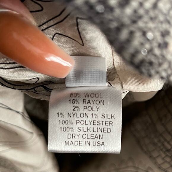 Lela Rose Gray Metallic Tweed Sheath Dress - Picture 7 of 11